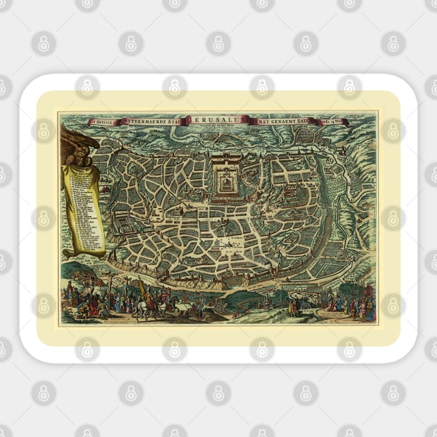 The Holy and Expanded City of Jerusalem, First Known as Salem Sticker by EphemeraKiosk